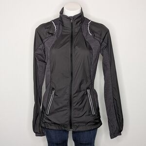 Lululemon Run Nothin But Run Black Zip Up Lightweight Exercise Workout Jacket 8